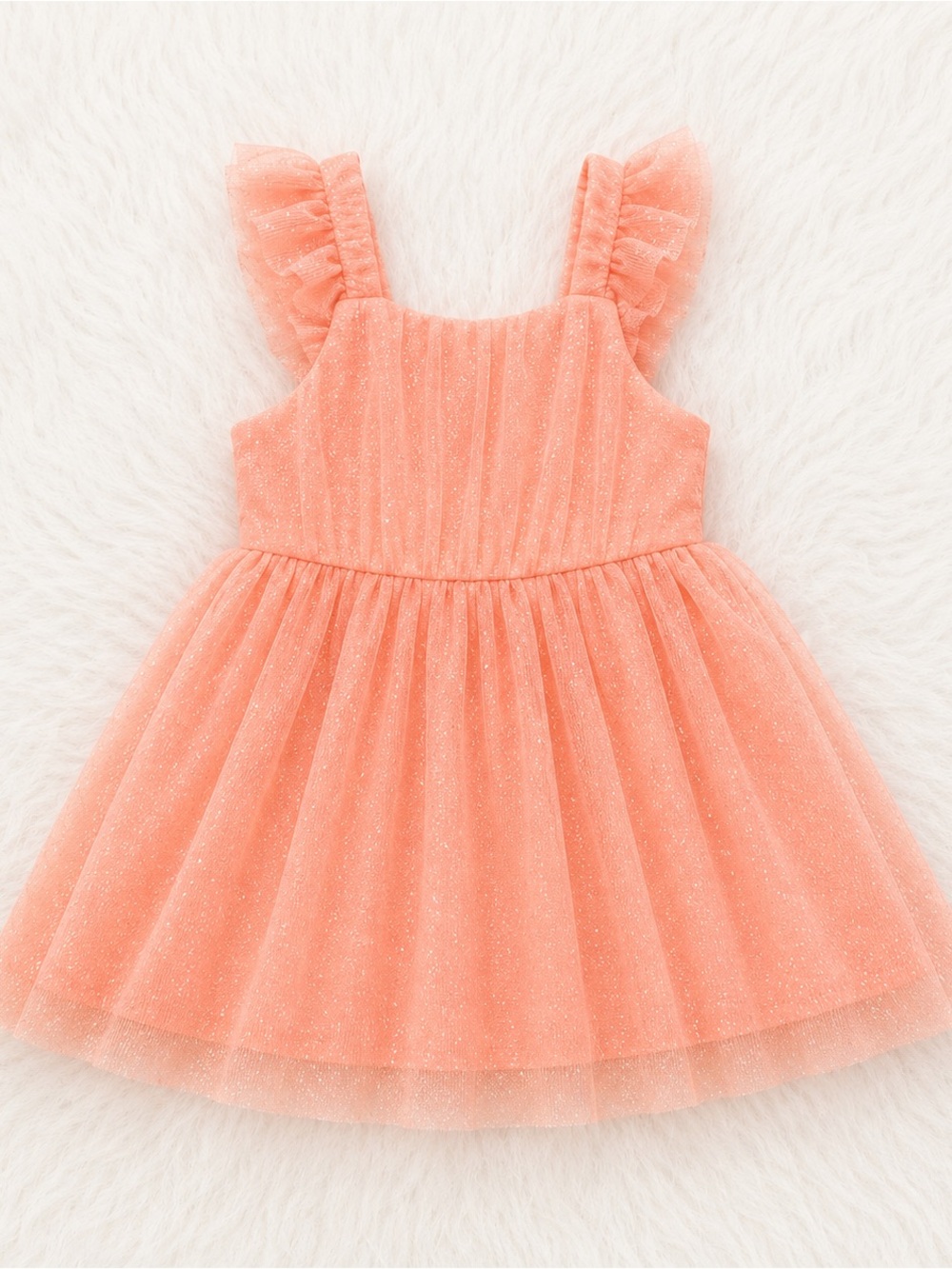 Cat & Jack Peach Sparkle Tulle Dress